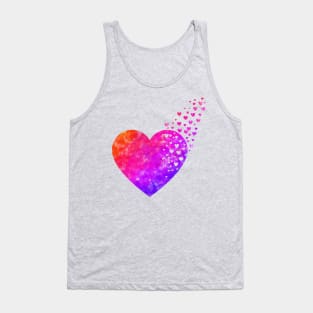 Colourful Breaking Heart Tank Top